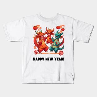 Happy New Year 2024 -- Year of the Dragon! Kids T-Shirt